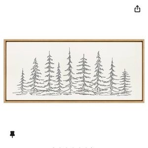 Kate and Laurel Sylvie Minimalist Evergreen Sketch